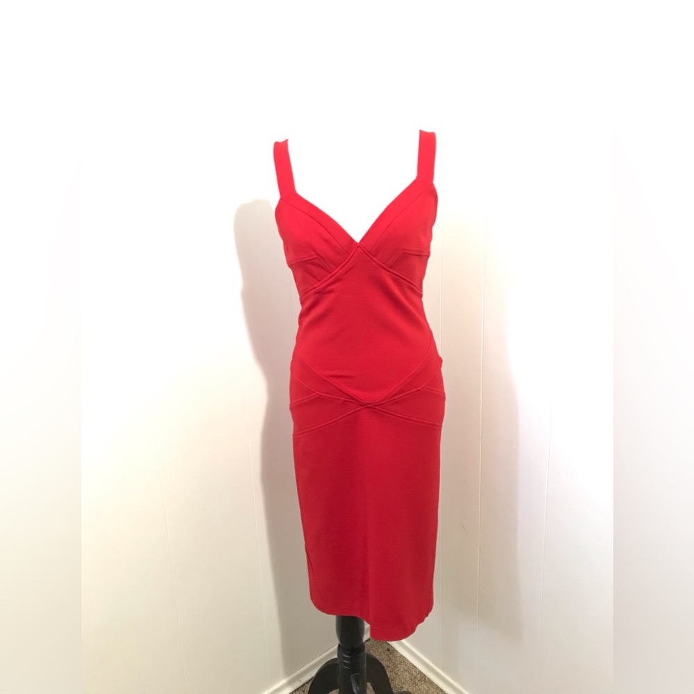 Diane Von Furstenberg Benny iRed Sleeveless Sheath Dress Size 10